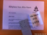 Nøkkelkort og oblat til båter i marina
