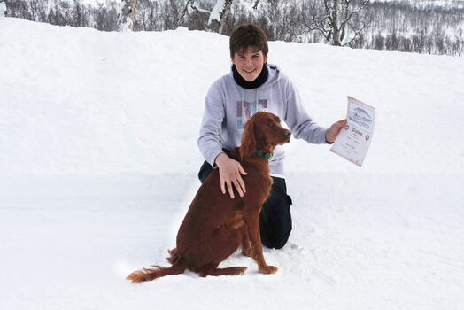 Sebastian Moe Johanson og Caysa. Foto: Trond Leganger