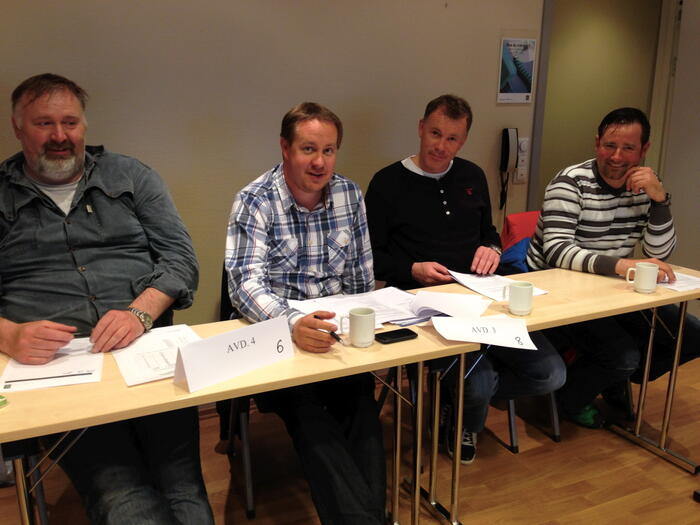F.v Villy Hovden,  Roar Lundby, Arnfinn  Berntsen og Rune  Magnussen