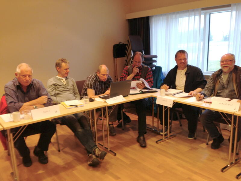Fra venstre Sigmund Hoel, Norolf Øverkil, Bjørn Dragsetn, Arild Ove Østmo, Roy Henning Olsen og Per Sandanger