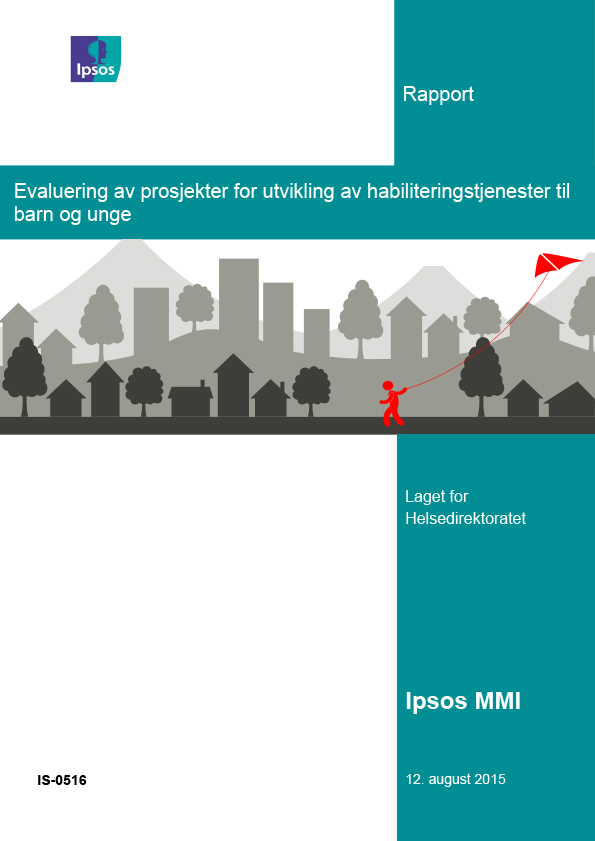 Bilde av forsiden til Evaluering av prosjekter for utvikling av habiliteringstjenester til barn og unge