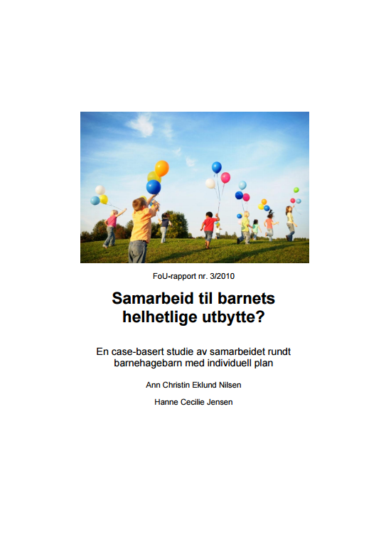 Bilde av omslaget til rapporten Samarbeid til barnets helhetlige utbytte?