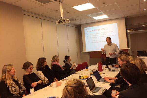 Kjell Røynesdal fra Helse- og omsorgsdepartementet på nasjonalt TOO møte 2017