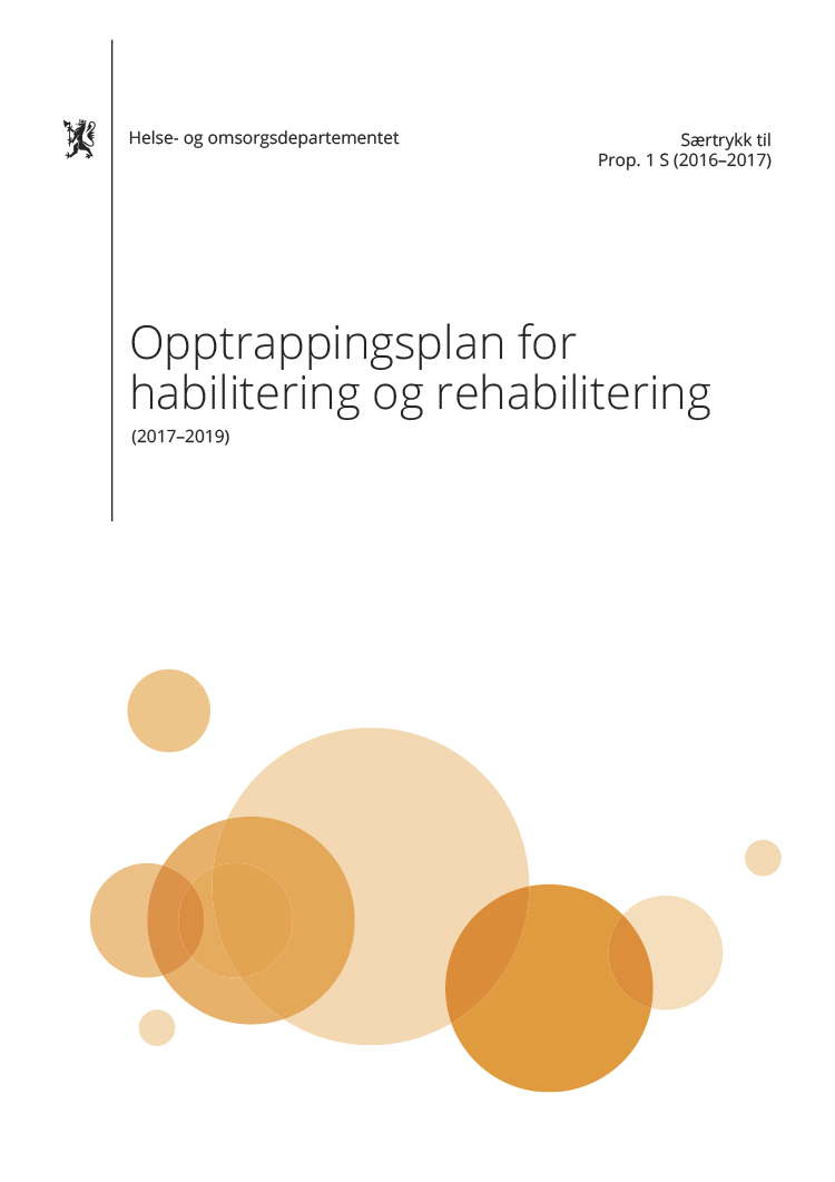 Omslaget til Opptrappingsplan for habilitering og rehabilitering