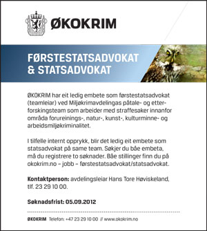 Annonse, stillingsutlysning, design: Lillian Nordby Øktner