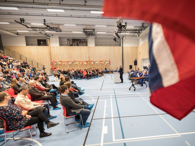 Åpnings av Harstad skole. Foto: Øivind Arvola