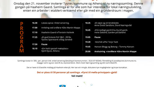 Invitasjon næringssamling