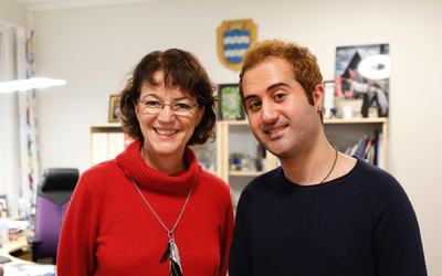 Ordfører Marianne Bremnes og fribymusiker Nikan Khosravi. Foto: Øivind Arvola Ordfører Marianne Bremnes og fribymusiker Nikan Khosravi. Foto: Øivind Arvola