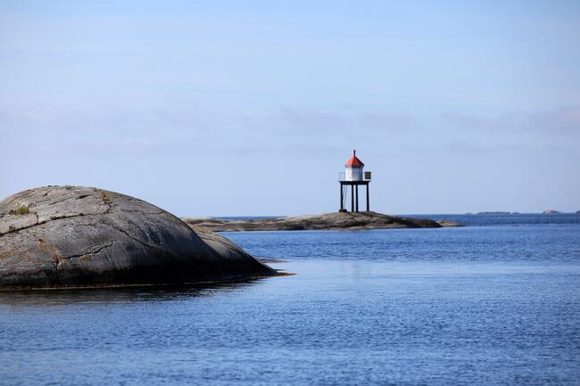 Grønningen fyr Åkerøya Sjø og svaberg