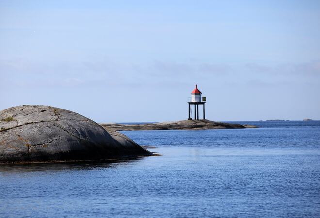 Grønningen fyr Åkerøya Sjø og svaberg