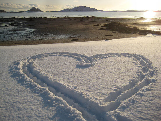 Hjerte i snø