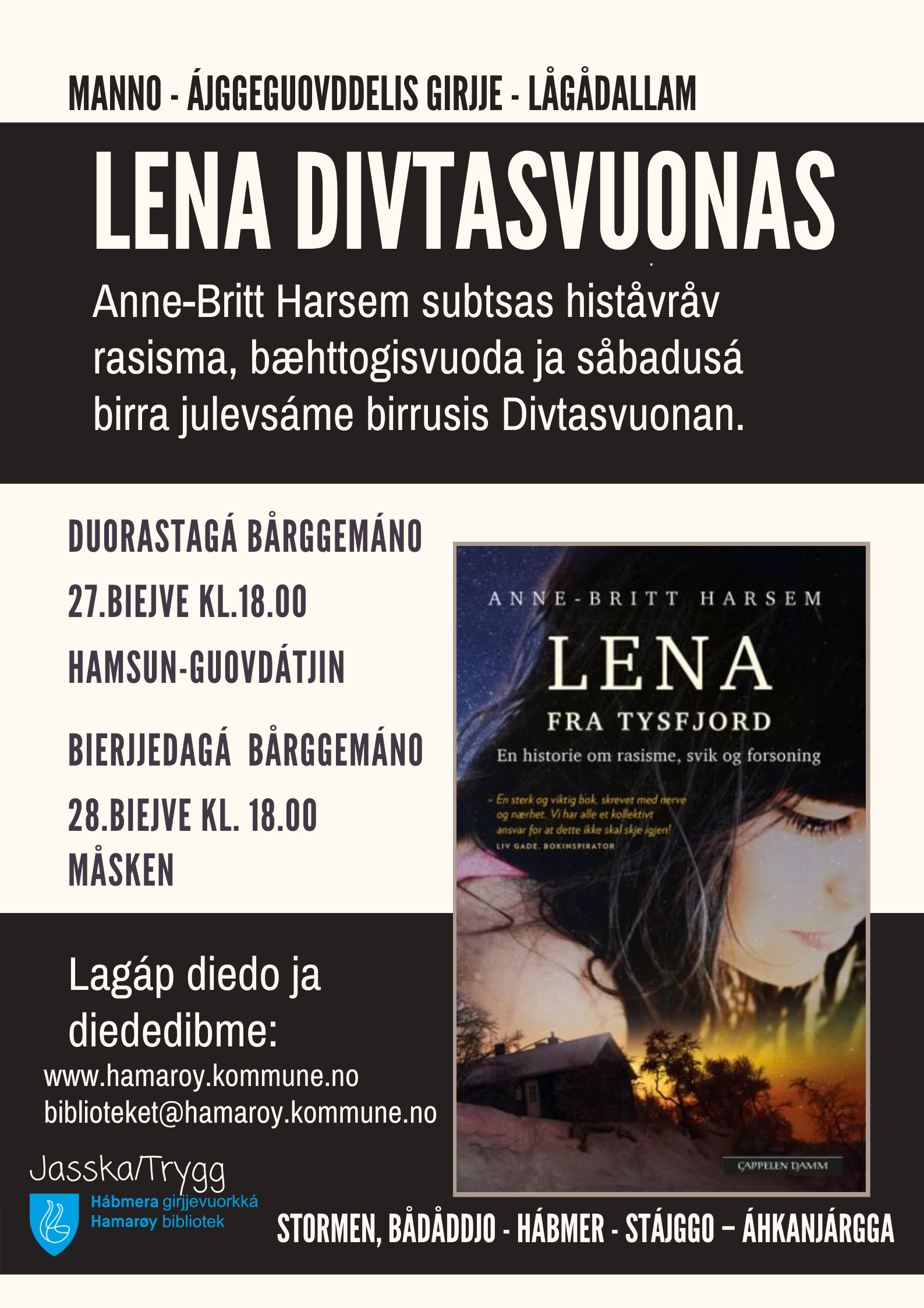 Samisk Plakat foredrag Lena fra Tysfjord