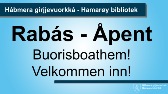 Åpningstider Infoskjerm Bibliotek