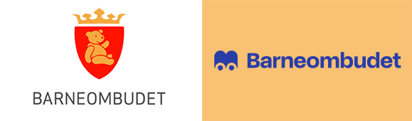 Barneombudets gamle og nye logo