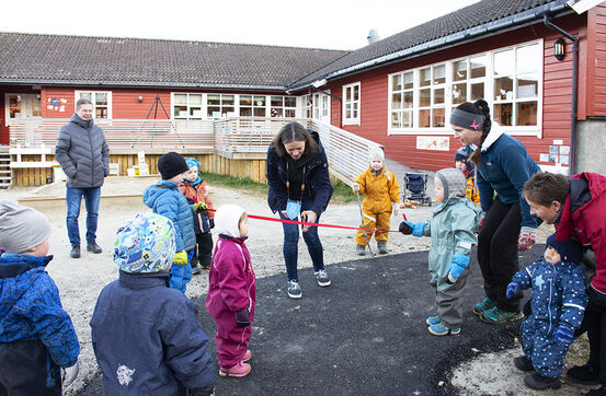 Åpning av sykkelstien i Drag barnehagen. Foto: Svetlana Gracheva
