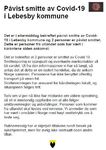 påvist smitte
