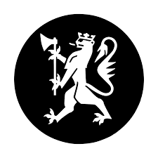 Statsforvalterens logo: Hvit riksløve på sort bakgrunn