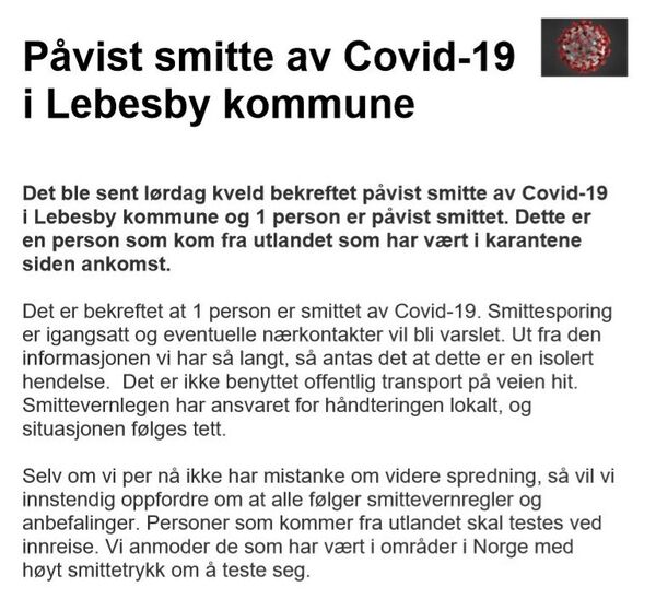 bilde - påvist smitte