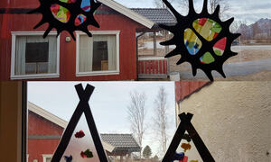Samisk pynt vindue