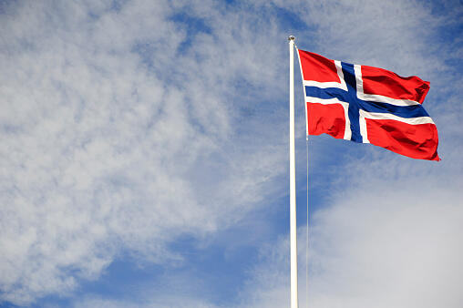 Bilde av det norske flagg