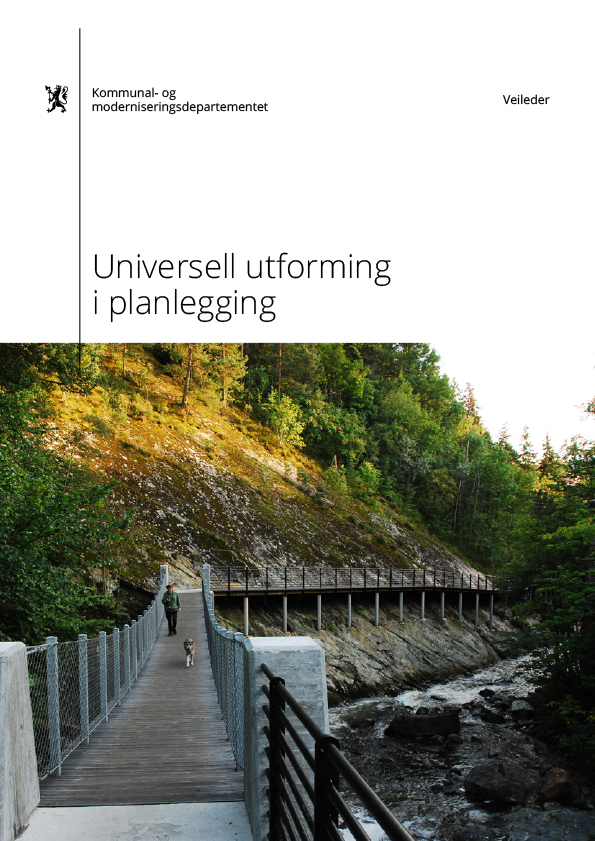 Omslaget til veilederen Universell utforming i planlegging