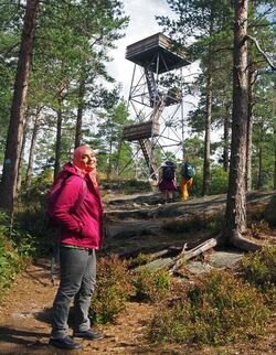 På vei til Kjerringhøgda, snart framme! Foto: Bjarne Røsjø.