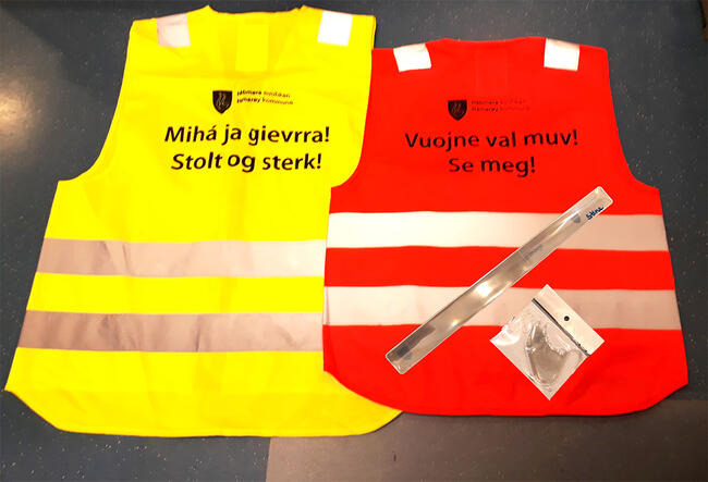 Refleksdagen 2021: skoler og barnehager i  Hamarøy kommune har fått reflekser og refleksvester