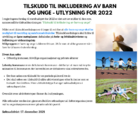 Utlysning 2021 for søknadsperiode 2022