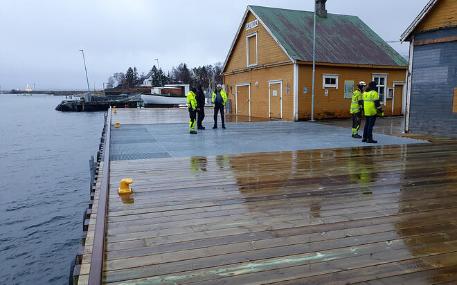 Ny kai på Skutvik er ferdig. Foto: Hamarøy kommune