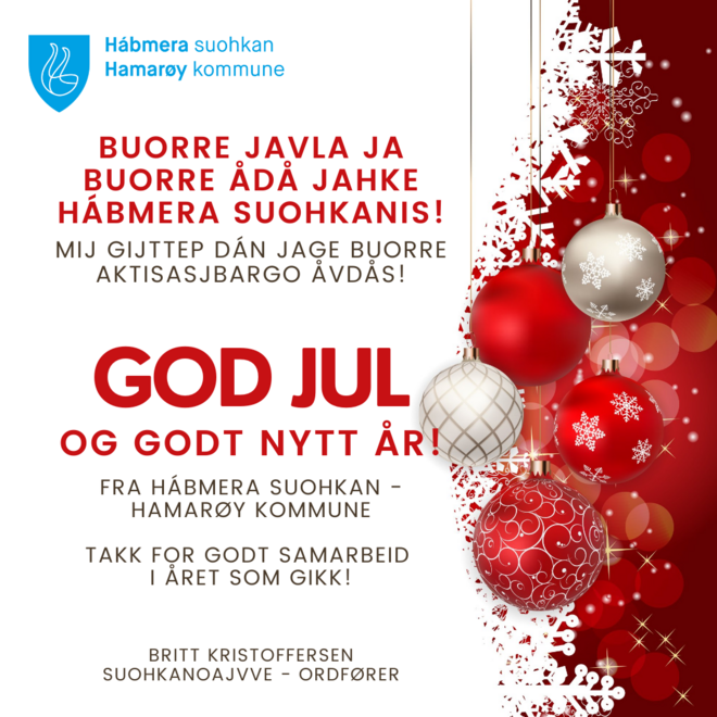 God jul fra Suohkanoajvve - Ordfører Britt Kristoffersen