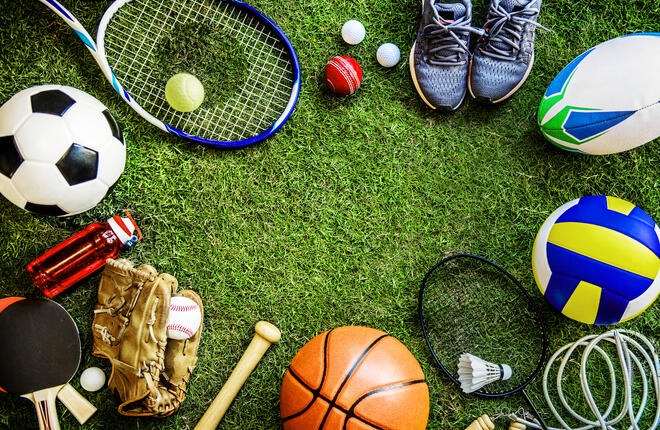 Illustrasjonsbilete sportsutstyr