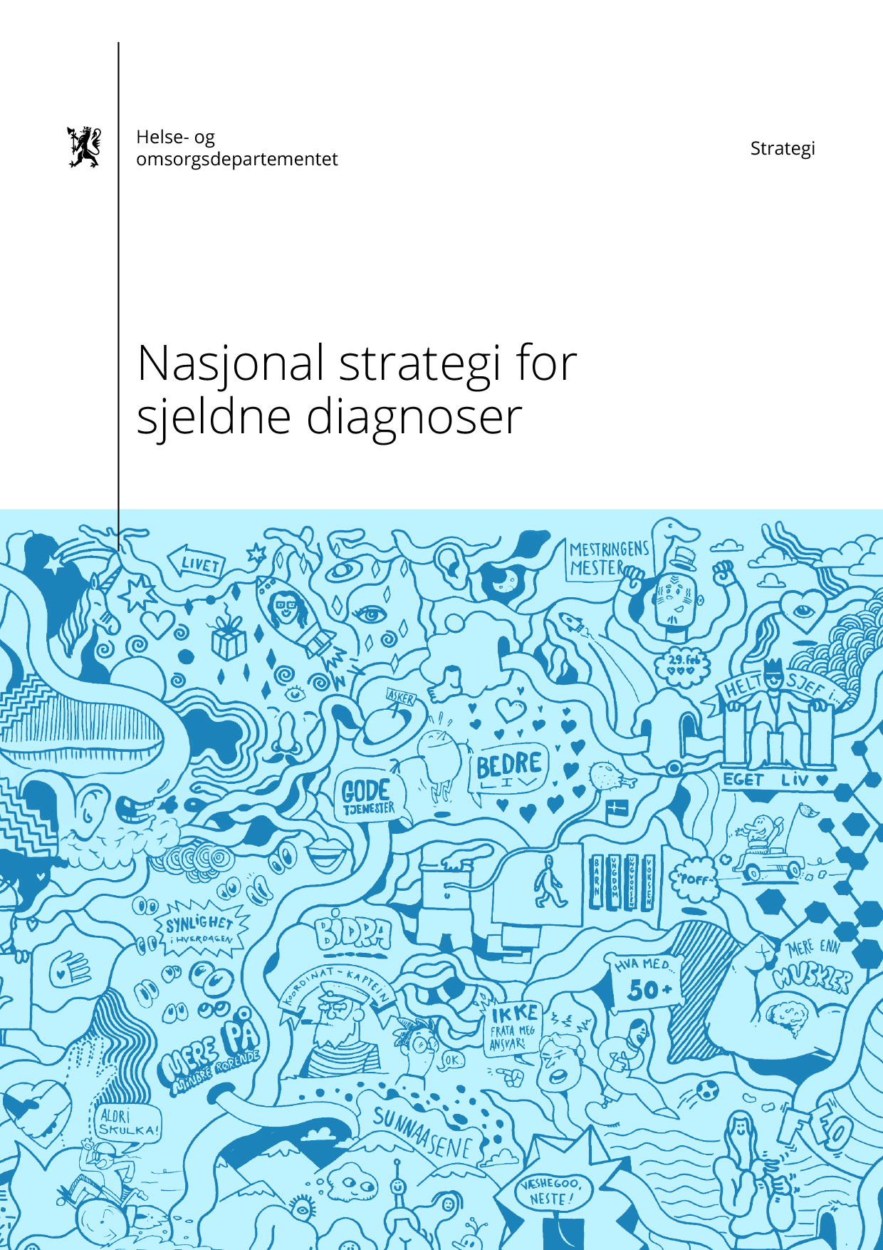Bilde av omslaget til Nasjonal strategi for sjeldne diagnoser