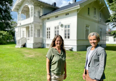 Prosjektleder Nina Guzman Toft og kultursjef i Lier Ingeborg Rivelsrud Lier kommune