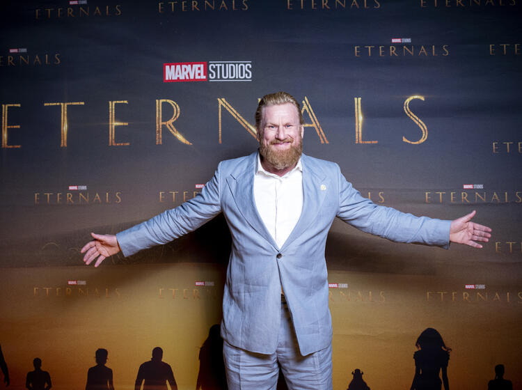 Rune Temte på premieren til Marvel-filmen "Eternals