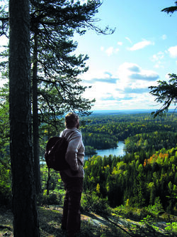 Sverre M. Fjelstad ser ut over nasjonalparken for fem år siden. Foto: Cathrine Søberg.