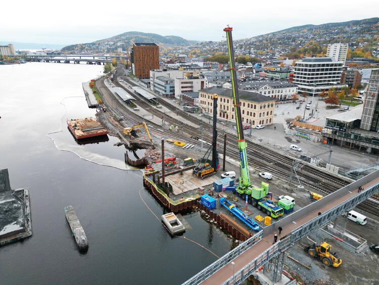 Nye Drammen Stasjon er etter planen ferdig bygget i 2025.