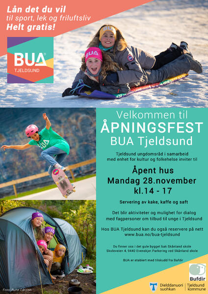 Plakat for åpning av BUA Tjeldsund