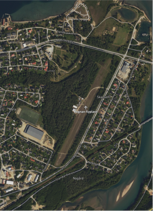 Oversiktsbilde Rognan Flyplass
