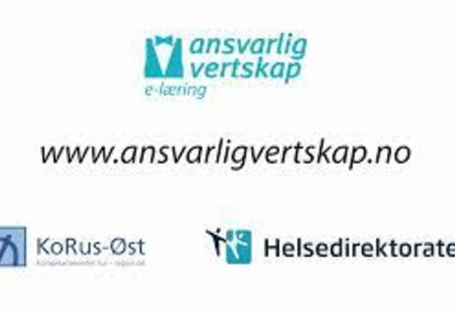 Logo av helsedirektoratet og ansvarlig vertskap