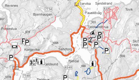 Kart over Tjeldsund