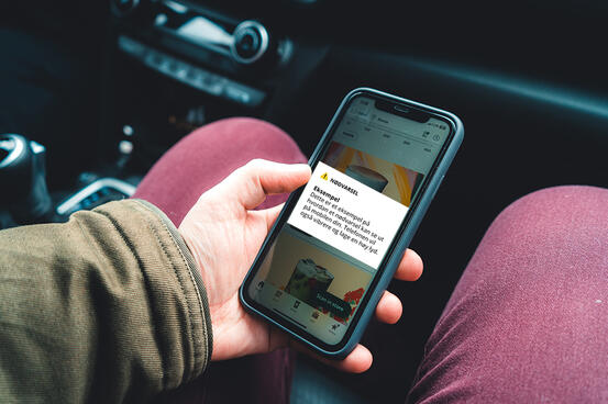 Nødvarsel på mobiltelefon