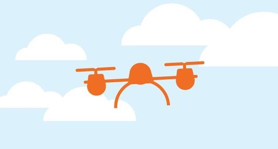 Illustrasjon av drone i lufta
