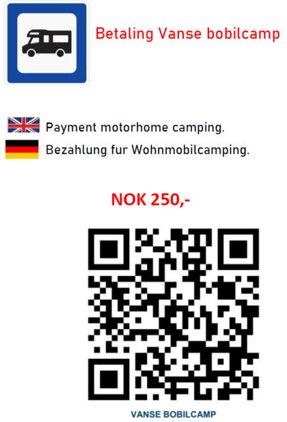 QR-kode for avgift Vanse bobilcamp