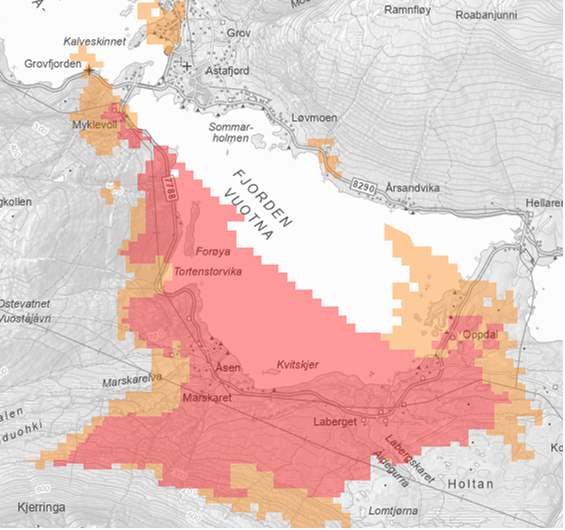 Kartskisse over området som blir berørt ved oppdatering av basestasjon