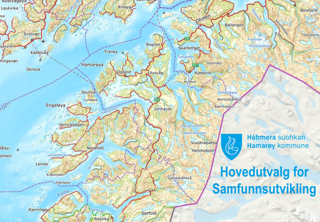 Kart over Hamarøy