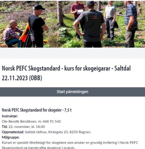 Norsk PEFC kurs