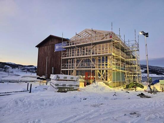 Utbygging av Bergsodden renseanlegg pågår. Foto: E. Nikolaisen