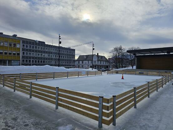 Skøytebanen i Harstad sentrum. Foto. Eli-Jeanette Olsen