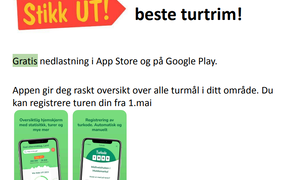 Bilde med informasjon om Stikk UT appen, som står i teksten