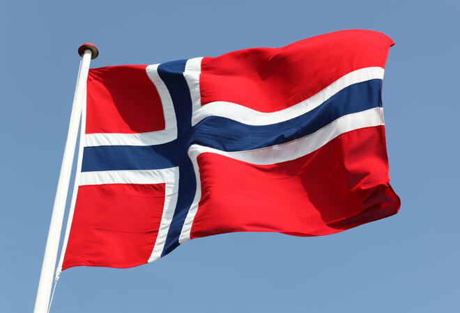 Bilde av norsk flagg